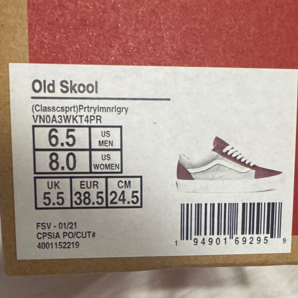 Vans Kids Sneakers - Red and White